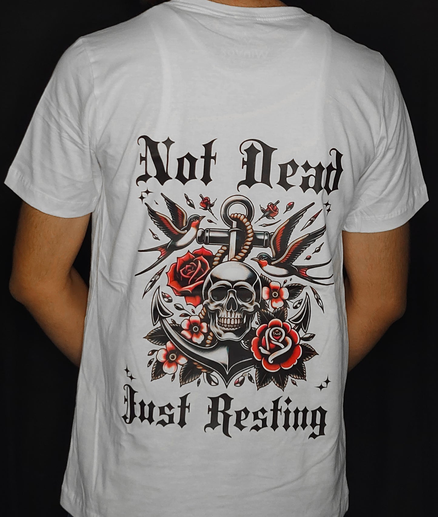 Not Dead - Just Resting Premium Printed White T-Shirt