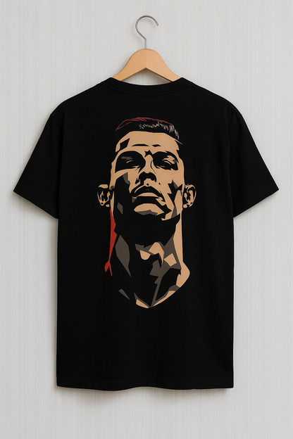 Cristiano Ronaldo Printed Black T-Shirt