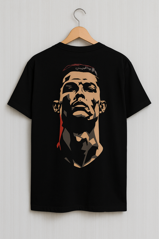 Cristiano Ronaldo Printed Black T-Shirt