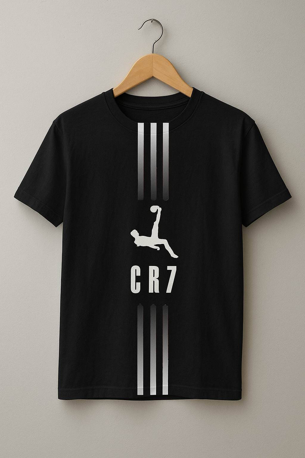 Cristiano Ronaldo Printed Black T-Shirt