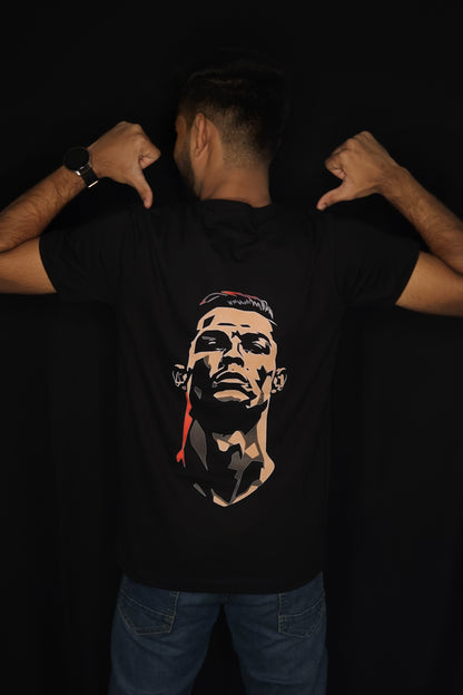 Cristiano Ronaldo Printed Black T-Shirt